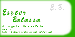 eszter balassa business card